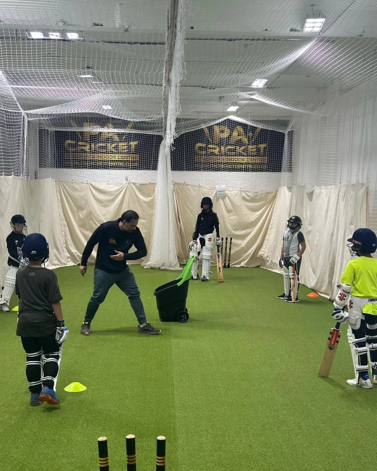 Indoor cricket coaching and training facilities at PA Sports in Bury